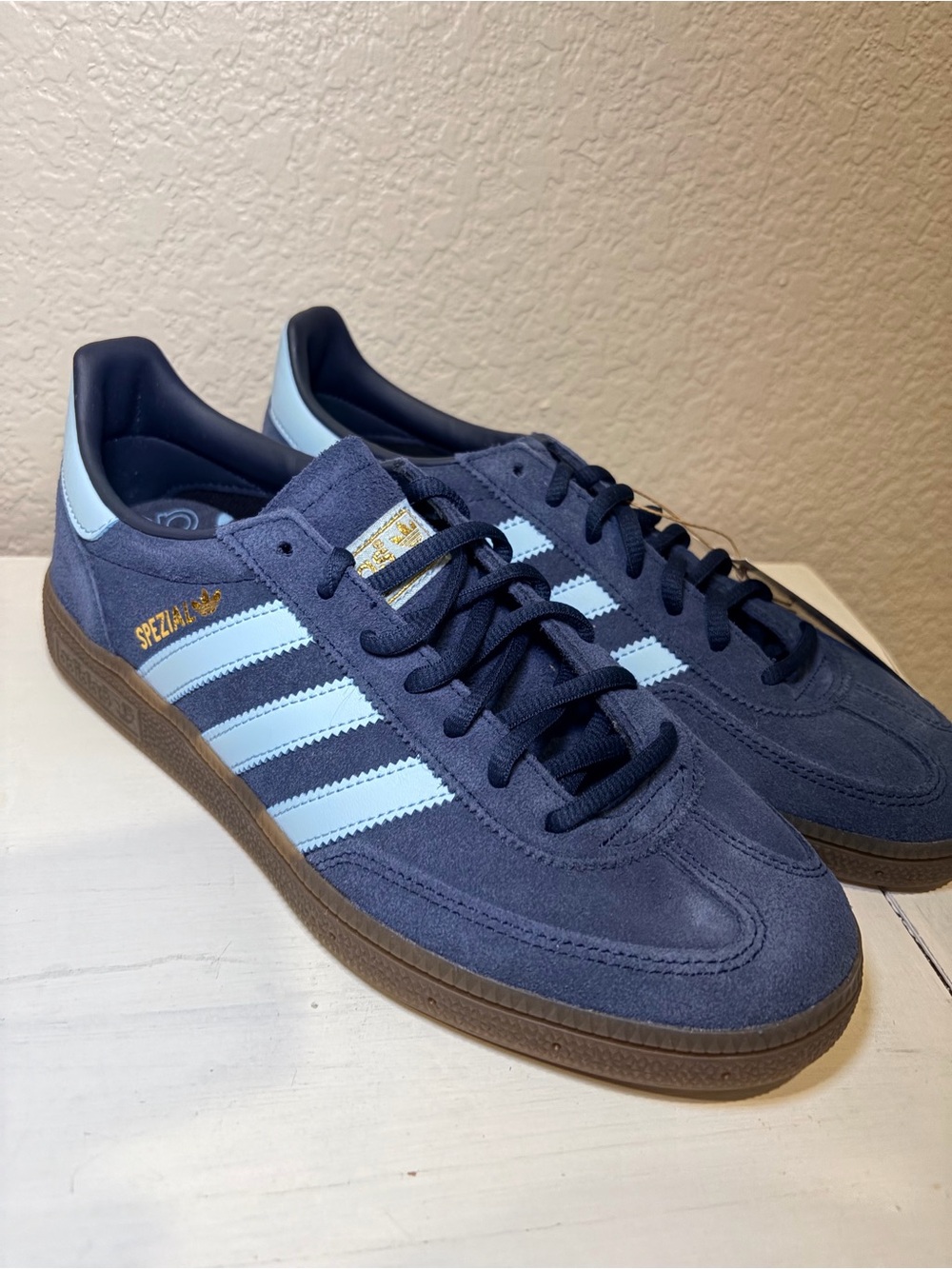 Adidas Men's 8 Navy & Light Blue Spezial Suede Sneakers NWT